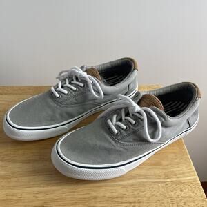 Men's Casual Shoes Sperry Striper TopSider Sneaker Gray/ White Sz 9.5/ STS22045